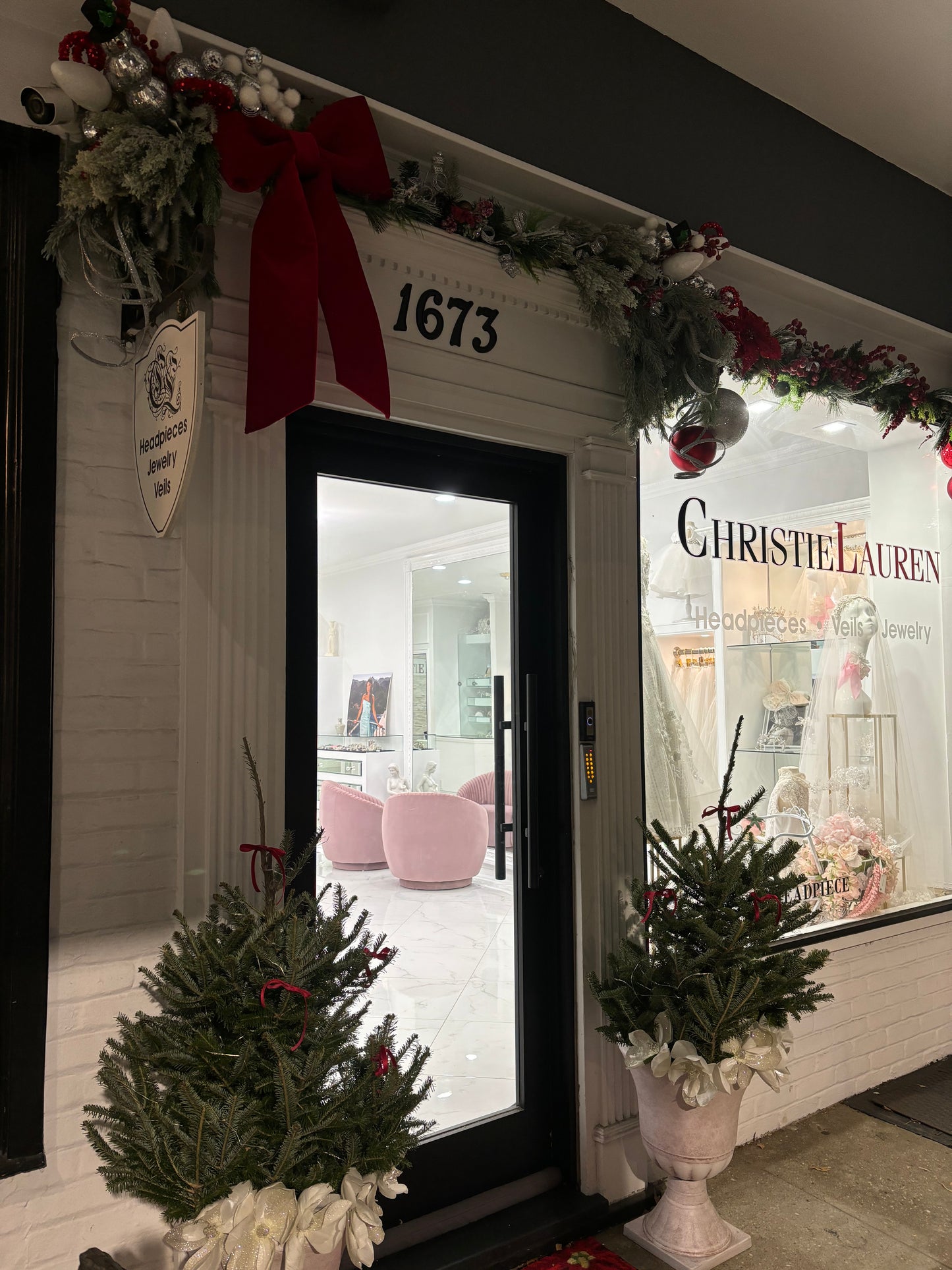 Store front holiday display