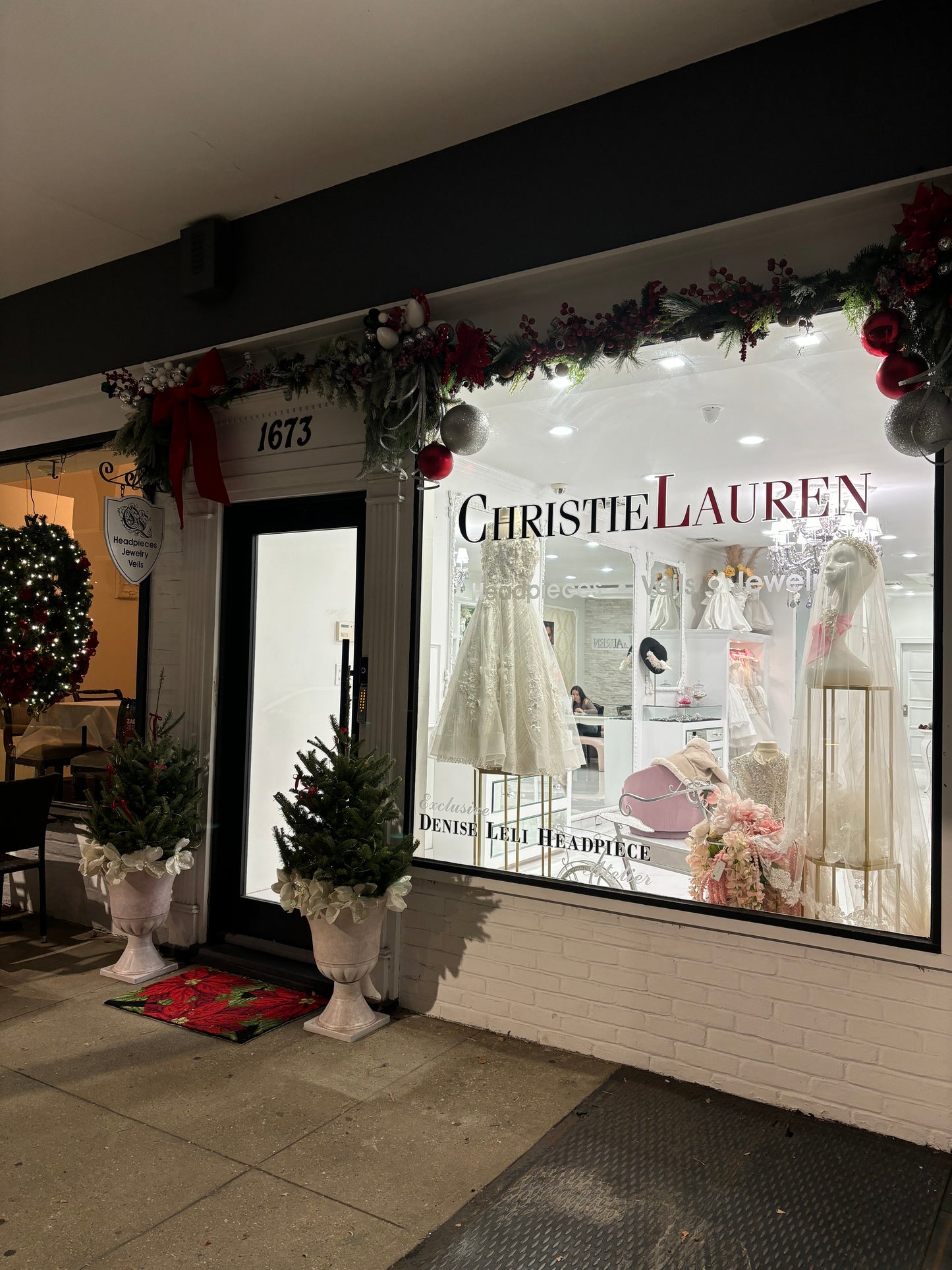 Store front holiday display